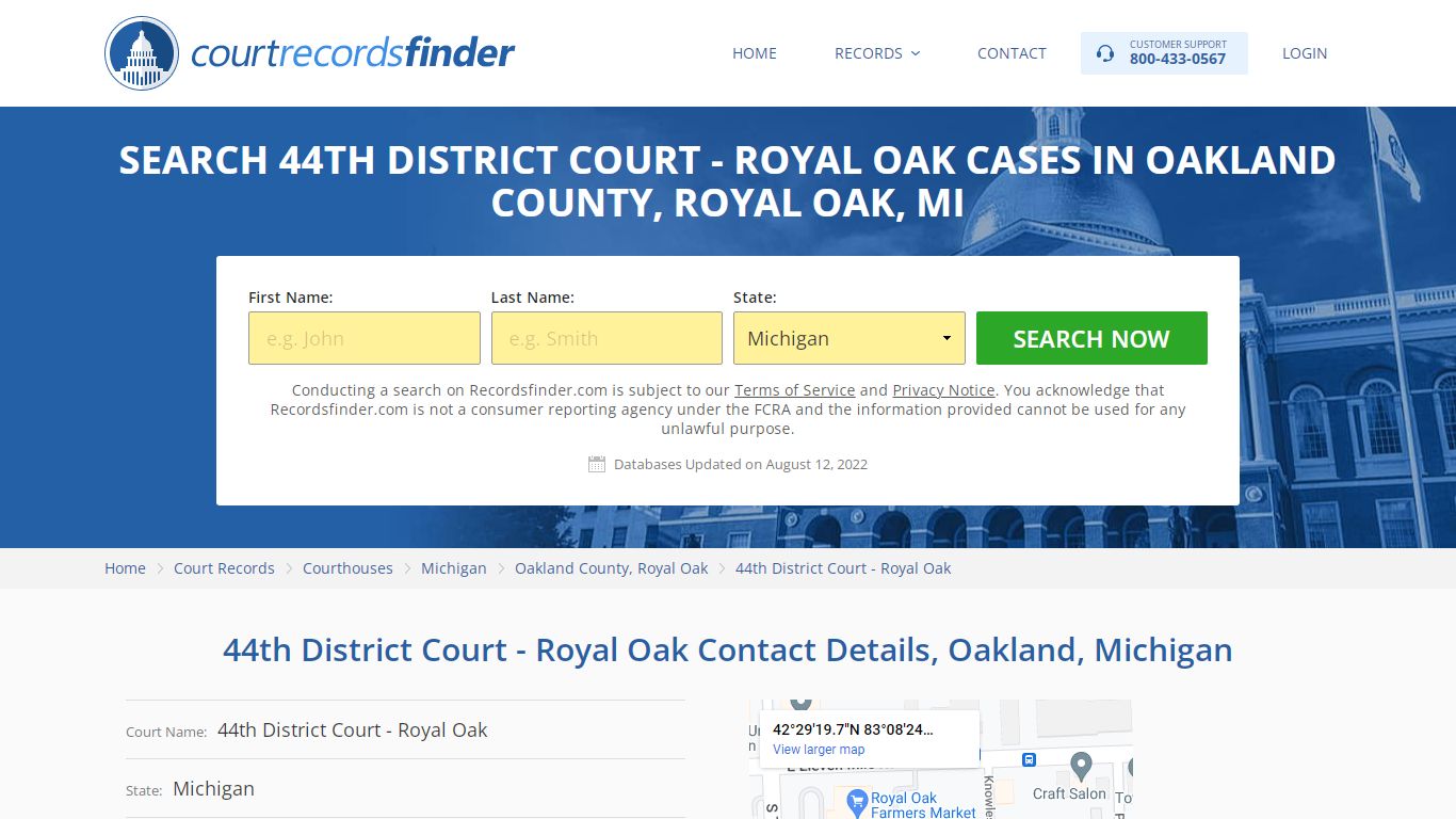 44th District Court - Royal Oak Case Search - Oakland ...